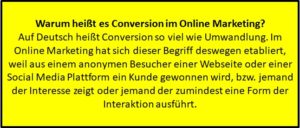 Woher kommt der Name Conversion im Online Marketing